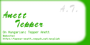 anett tepper business card